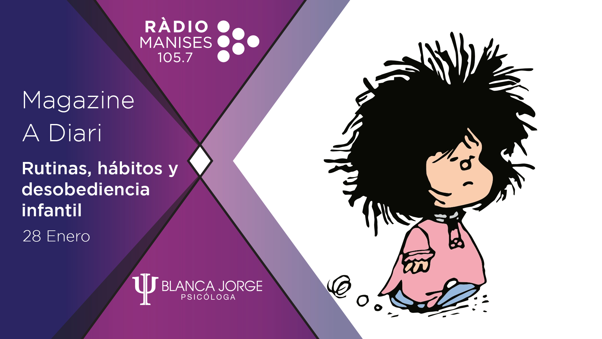 Hábitos, rutinas y desobediencia infantil | Podcast de psicología con Blanca Jorge en Radio Manises