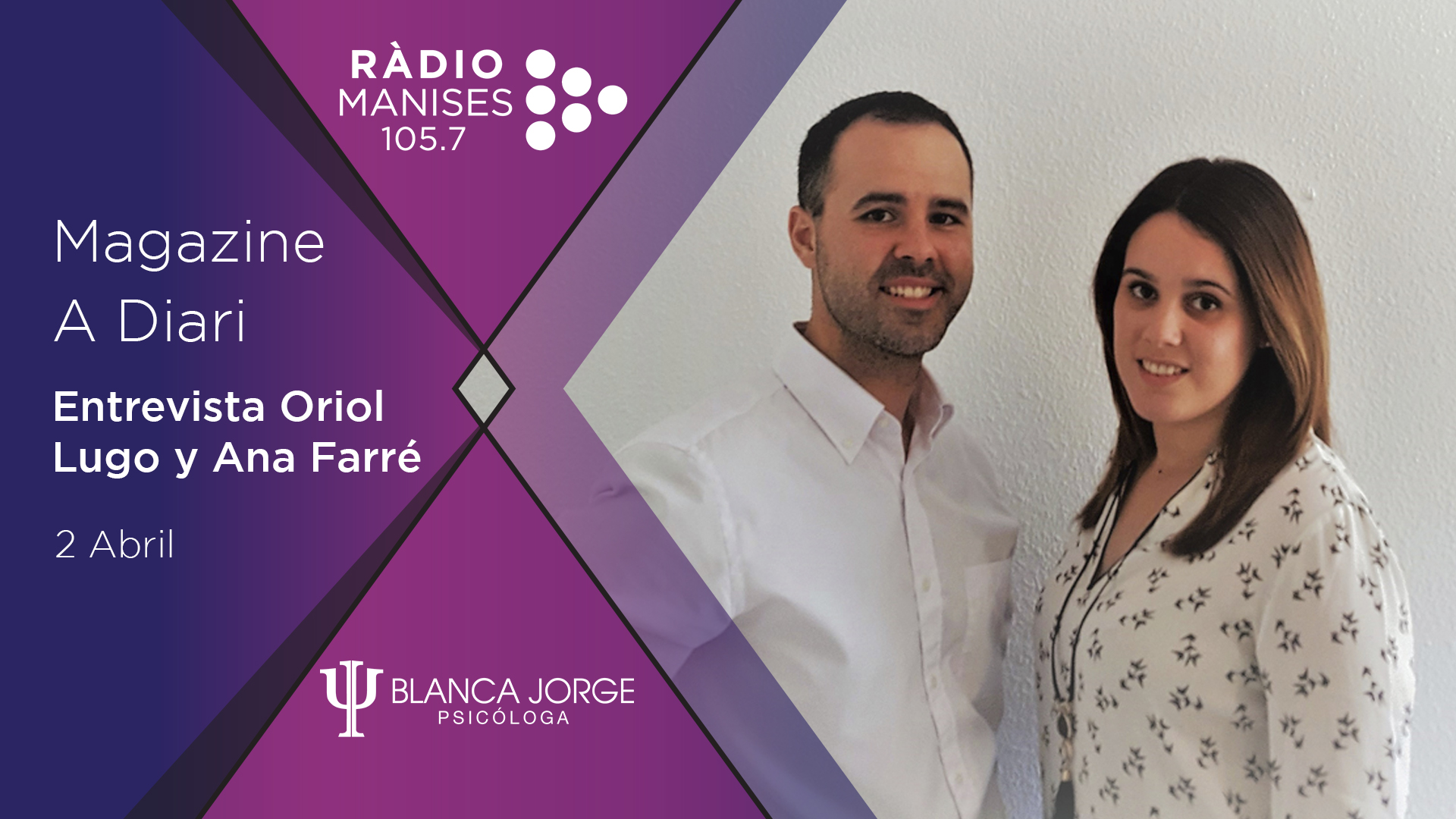 Entrevista Oriol Lugo y Ana Farré | Podcast de psicología con Blanca Jorge en Radio Manises